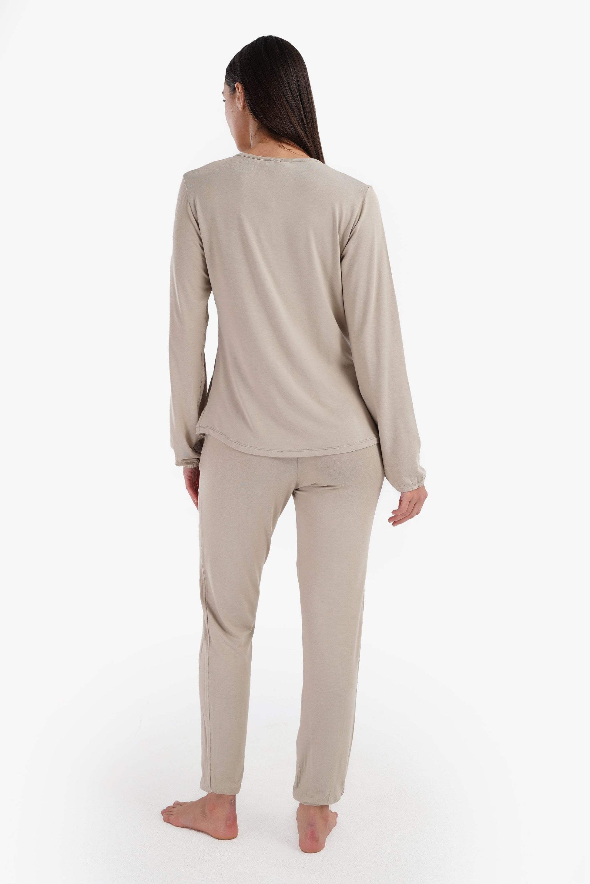 Viscose V-Neck Pyjama Set - Carina - ÙƒØ§Ø±ÙŠÙ†Ø§