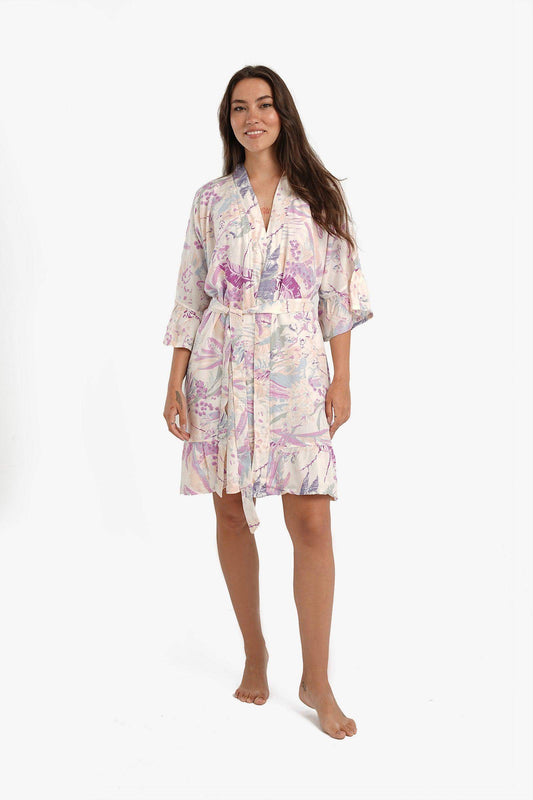 Voile Printed Robe - Carina - ÙƒØ§Ø±ÙŠÙ†Ø§