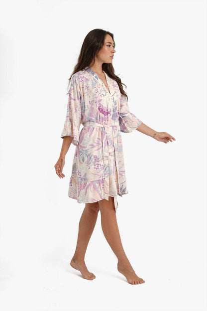 Voile Printed Robe - Carina - ÙƒØ§Ø±ÙŠÙ†Ø§