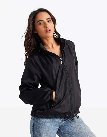 Waterproof Hooded Black Jacket - Carina - ÙƒØ§Ø±ÙŠÙ†Ø§