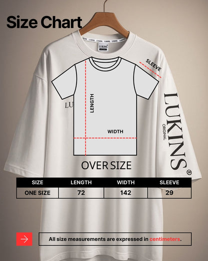 Cotton Printed Oversize T-Shirt – White