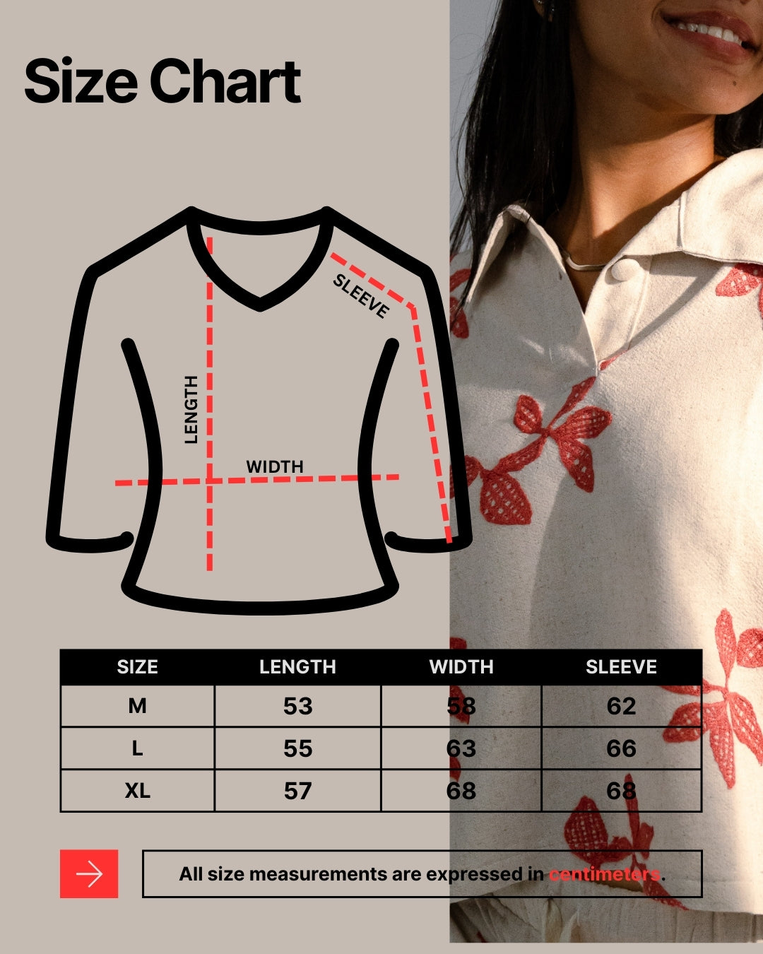 Linen Oversized Floral Print Set – Beige & Orange