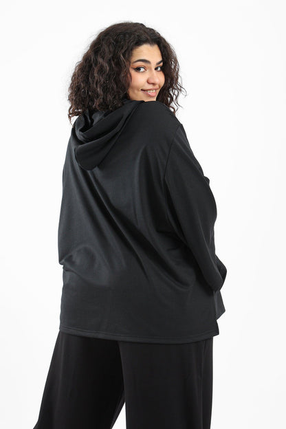 Wide Sleeves Relaxed Hoodie - Clue Wear