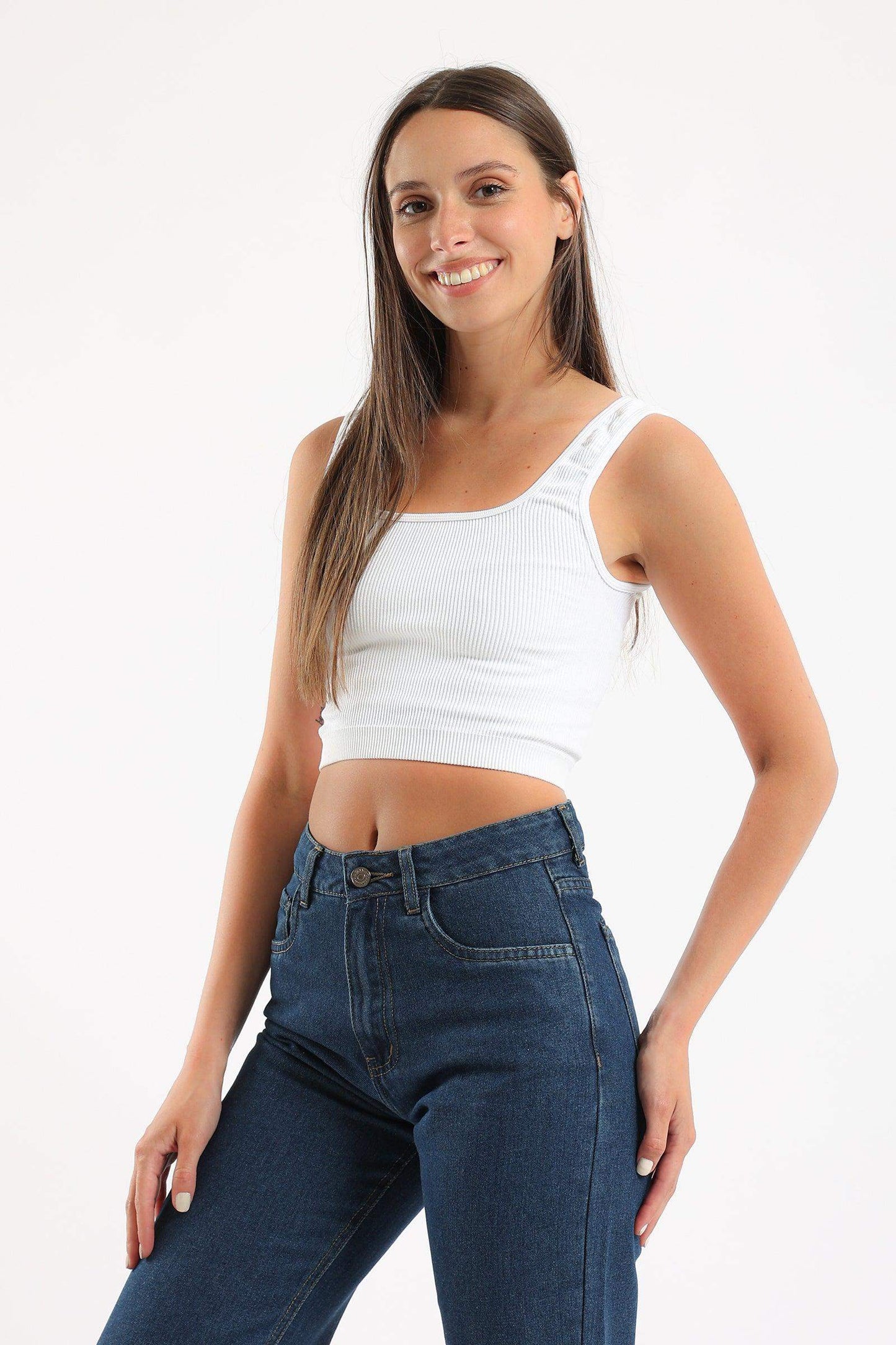 Wide Strap Crop Top - Carina - ÙƒØ§Ø±ÙŠÙ†Ø§