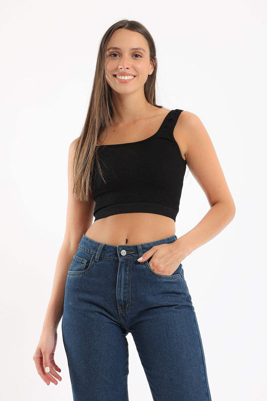 Wide Strap Crop Top - Carina - ÙƒØ§Ø±ÙŠÙ†Ø§