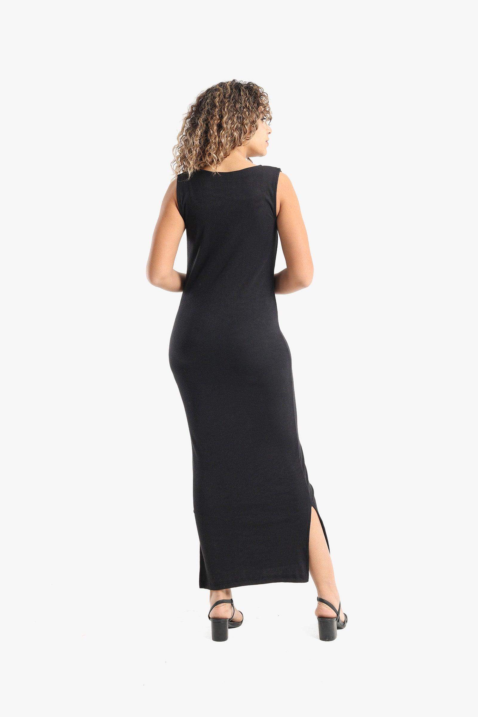 Wide Strap Ribbed Dress - Carina - ÙƒØ§Ø±ÙŠÙ†Ø§