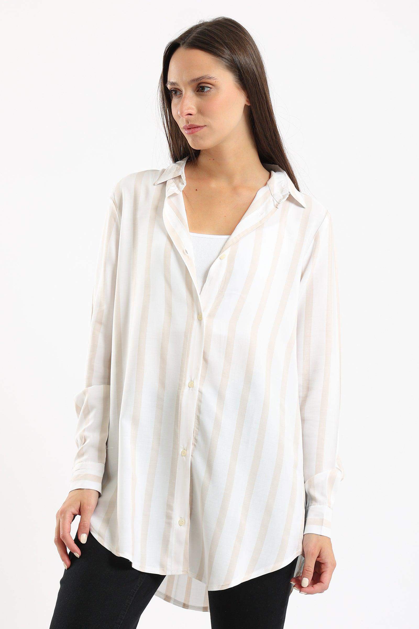 Wide Stripped Shirt - Carina - ÙƒØ§Ø±ÙŠÙ†Ø§