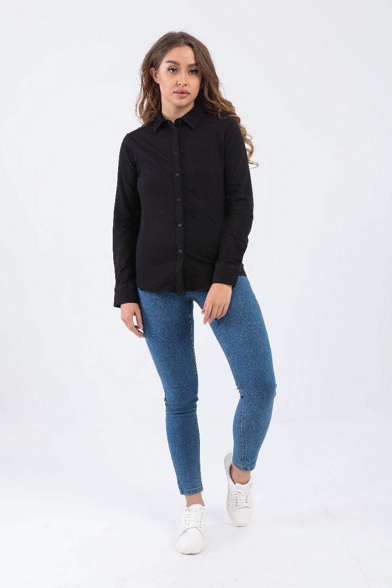 Women Cotton Long Sleeves Shirt - Carina - ÙƒØ§Ø±ÙŠÙ†Ø§