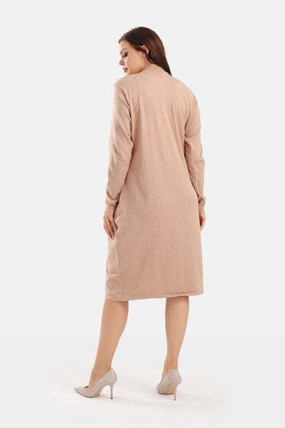 Wool Plain Midi Dress - Carina - ÙƒØ§Ø±ÙŠÙ†Ø§