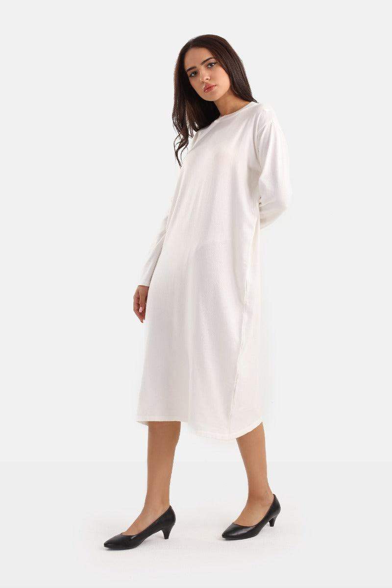 Wool Plain Midi Dress - Carina - ÙƒØ§Ø±ÙŠÙ†Ø§