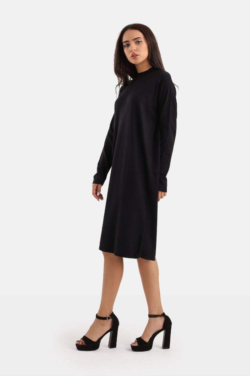 Wool Plain Midi Dress - Carina - ÙƒØ§Ø±ÙŠÙ†Ø§