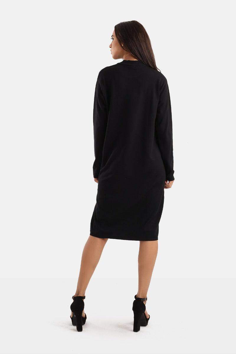 Wool Plain Midi Dress - Carina - ÙƒØ§Ø±ÙŠÙ†Ø§