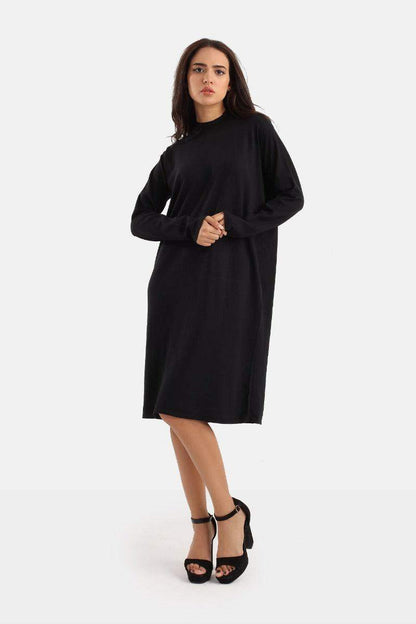 Wool Plain Midi Dress - Carina - ÙƒØ§Ø±ÙŠÙ†Ø§