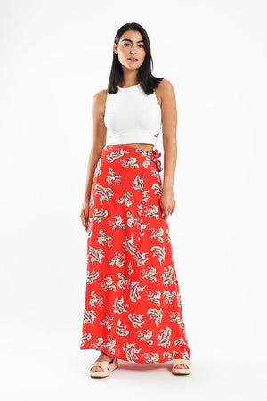 Wrap Up Printed Skirt - Clue Wear