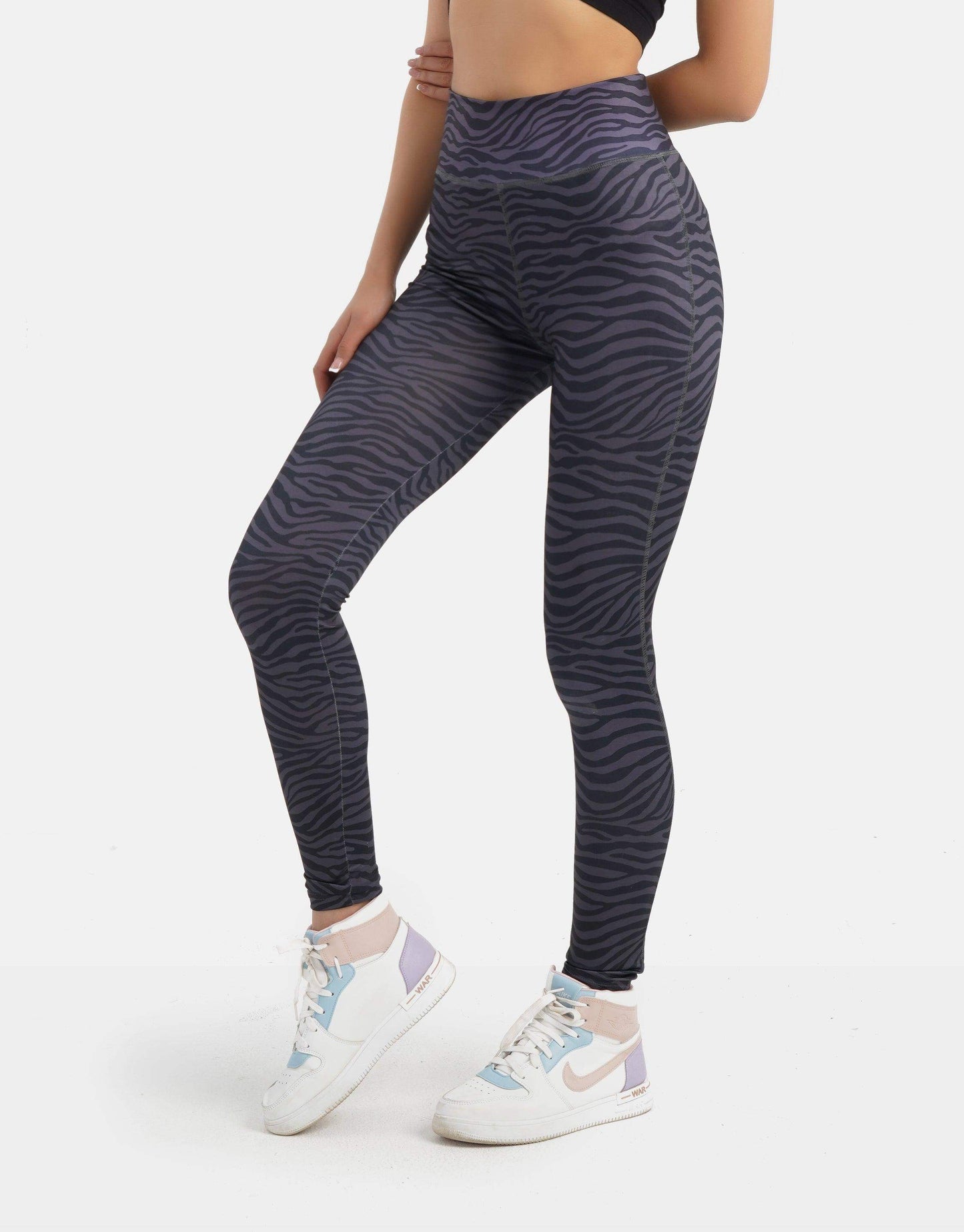 Zebra Print High-Waist Leggings - Carina - ÙƒØ§Ø±ÙŠÙ†Ø§