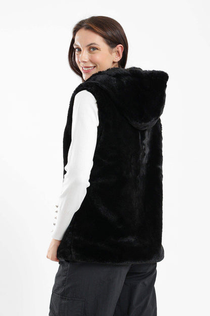 Zipper Closure Black Vest - Carina - ÙƒØ§Ø±ÙŠÙ†Ø§