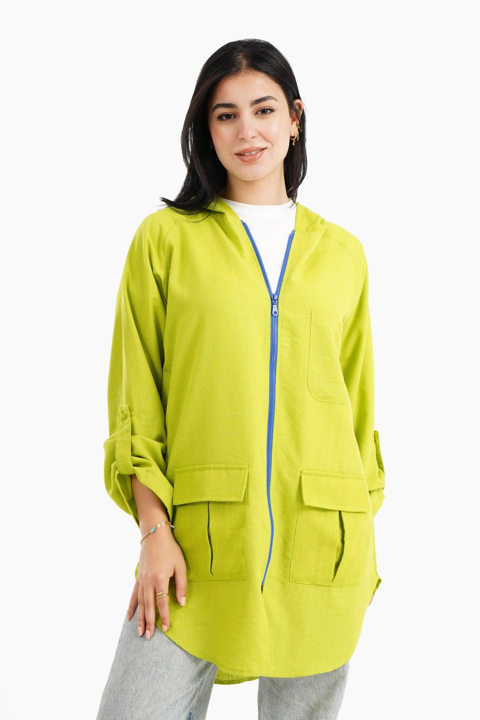 Zipper Closure Light Jacket - Carina - ÙƒØ§Ø±ÙŠÙ†Ø§