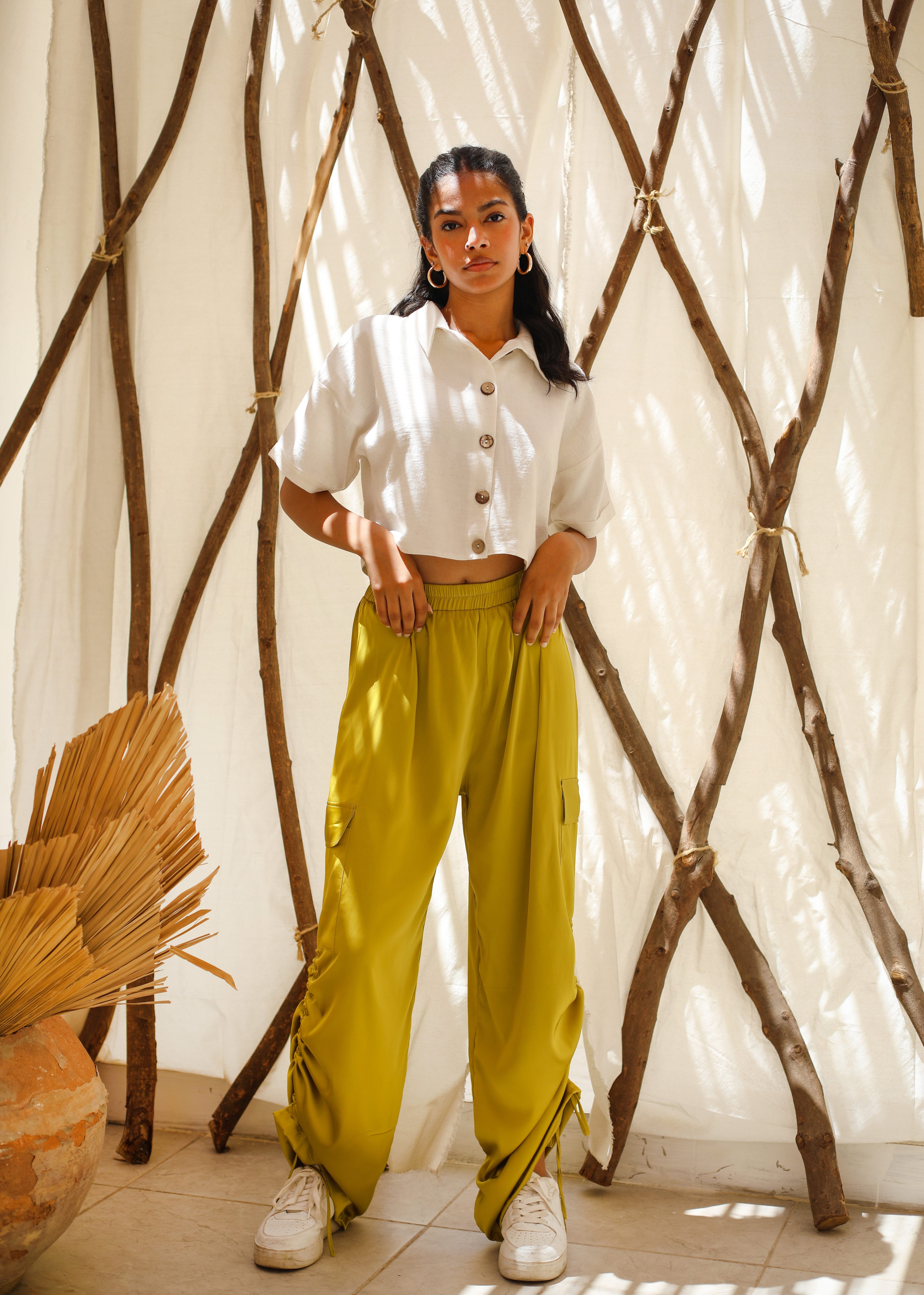 Satin Drawstring Pants