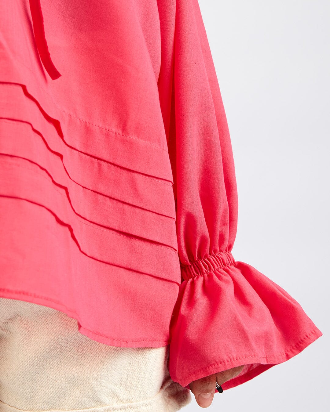 Fuchsia - Ruffle Sleeve Blouse