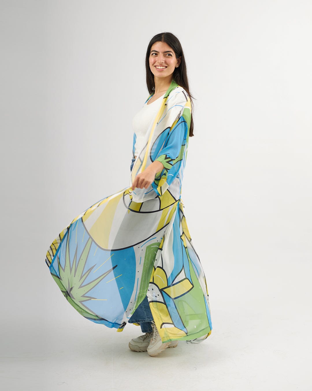 Greens - Chiffon Kimono