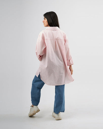 Pencil Stripes - Poplin Oversized Shirt